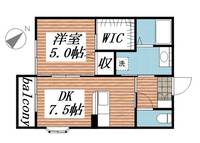 茨城県鹿嶋市大字下塙(アパート)の賃貸物件の間取り