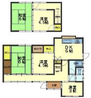 広島県福山市西深津町3(一戸建)の賃貸物件の間取り