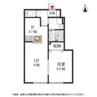 コンフォール唐栗 Bの間取り