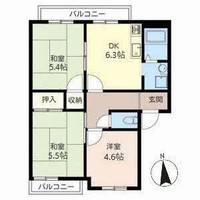 京都府京都市左京区岩倉花園町(アパート)の賃貸物件の間取り