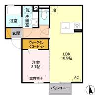 シャンフルール(Chanfleure) Aの間取り