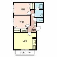 兵庫県朝来市和田山町枚田岡(マンション)の賃貸物件の間取り