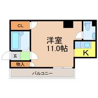 愛知県名古屋市中区新栄3(マンション)の賃貸物件の間取り