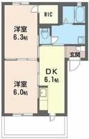 群馬県前橋市上大島町(アパート)の賃貸物件の間取り