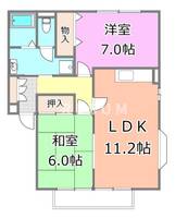 千葉県千葉市中央区千葉寺町(アパート)の賃貸物件の間取り