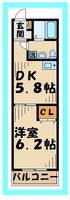 アンジェリアス本厚木の間取り