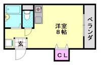 大阪府大阪市平野区平野北1(マンション)の賃貸物件の間取り