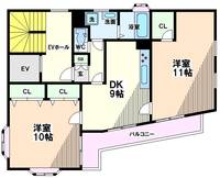 東京都立川市錦町1(マンション)の賃貸物件の間取り