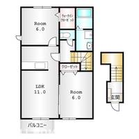 群馬県高崎市下里見町(アパート)の賃貸物件の間取り