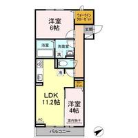 広島県福山市東川口町3(アパート)の賃貸物件の間取り