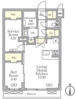 アジールコート都立大学の間取り
