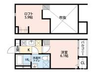 宮城県仙台市宮城野区原町5(アパート)の賃貸物件の間取り