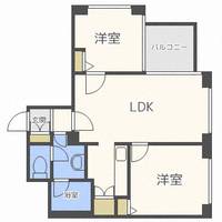 北海道札幌市白石区南郷通1丁目北(マンション)の賃貸物件の間取り
