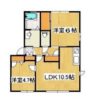 群馬県伊勢崎市連取町(アパート)の賃貸物件の間取り