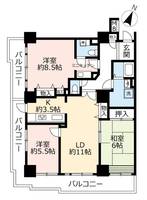 UR白鳥パークハイツ大宝の間取り