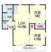 静岡県浜松市中央区葵東1(アパート)の賃貸物件の間取り