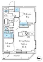 東京都中野区本町5(マンション)の賃貸物件の間取り
