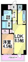 東京都渋谷区幡ヶ谷2(マンション)の賃貸物件の間取り