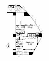 東京都港区西麻布3(マンション)の賃貸物件の間取り