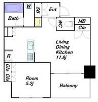 東京都墨田区緑2(マンション)の賃貸物件の間取り