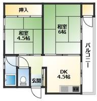 広島県広島市西区南観音2(マンション)の賃貸物件の間取り