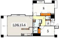 京都府京都市下京区玉屋町(マンション)の賃貸物件の間取り