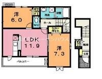埼玉県鴻巣市人形1(アパート)の賃貸物件の間取り