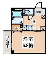 大阪府東大阪市本町(マンション)の賃貸物件の間取り