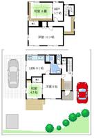 宮城県柴田郡柴田町西船迫1(一戸建)の賃貸物件の間取り