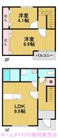 福岡県福岡市早良区賀茂3(アパート)の賃貸物件の間取り