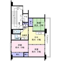 福島県いわき市小名浜岡小名字塩田(マンション)の賃貸物件の間取り