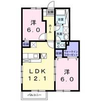 福島県いわき市好間町下好間字大館(アパート)の賃貸物件の間取り
