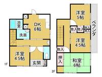 兵庫県西宮市今津曙町(一戸建)の賃貸物件の間取り