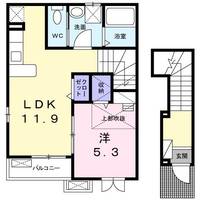 大阪府大東市寺川4(アパート)の賃貸物件の間取り