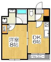 京都府京都市上京区南舟橋町(マンション)の賃貸物件の間取り