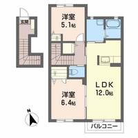 福島県福島市大森字丑子内(アパート)の賃貸物件の間取り