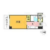 福岡県福岡市博多区千代1(マンション)の賃貸物件の間取り