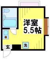 東京都調布市多摩川5(マンション)の賃貸物件の間取り