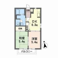 福島県福島市笹谷字片目清水(アパート)の賃貸物件の間取り