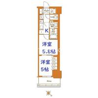 神奈川県横浜市中区伊勢佐木町3(マンション)の賃貸物件の間取り