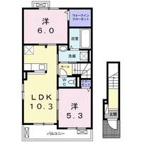 インスティア上田Aの間取り
