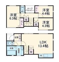 埼玉県さいたま市浦和区北浦和3(一戸建)の賃貸物件の間取り