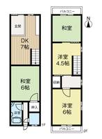 兵庫県尼崎市長洲中通2(一戸建)の賃貸物件の間取り
