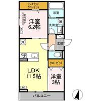 メラヴィリア昭和町の間取り