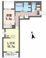 山形県山形市春日町(マンション)の賃貸物件の間取り