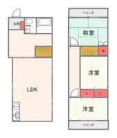 東京都足立区本木1(一戸建)の賃貸物件の間取り