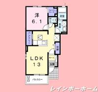千葉県流山市名都借(アパート)の賃貸物件の間取り
