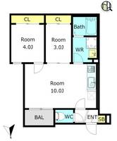 愛知県名古屋市西区上小田井1(アパート)の賃貸物件の間取り