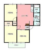 茨城県つくば市谷田部(アパート)の賃貸物件の間取り
