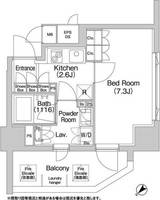 東京都新宿区岩戸町(マンション)の賃貸物件の間取り